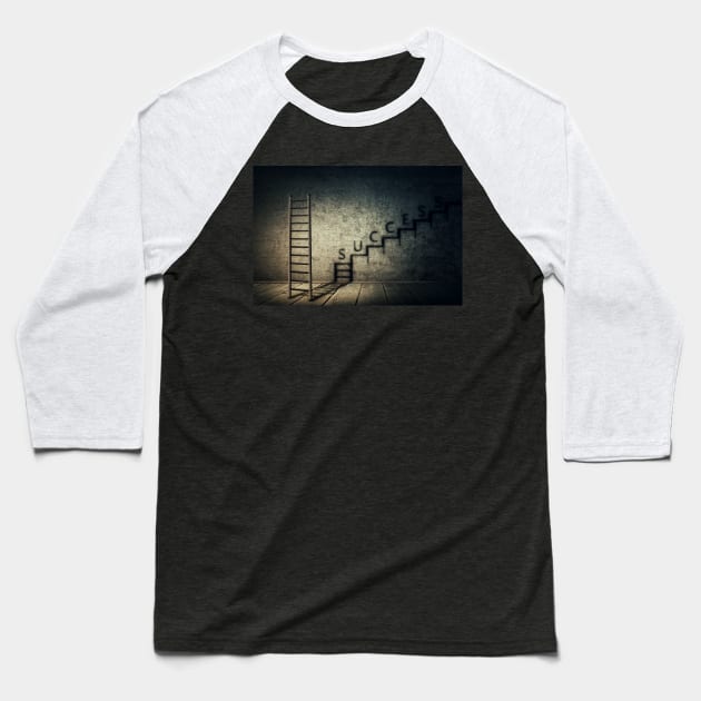 success stairway Baseball T-Shirt by psychoshadow